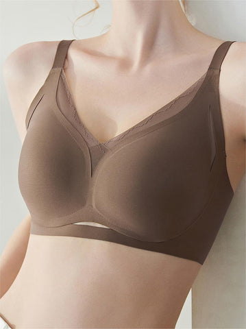 Cutout Mesh CrossOver Side-smoothing Wireless Bra