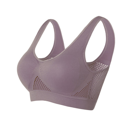 Ventilate Mesh Medium Support Plus Size Wireless Sports Bra