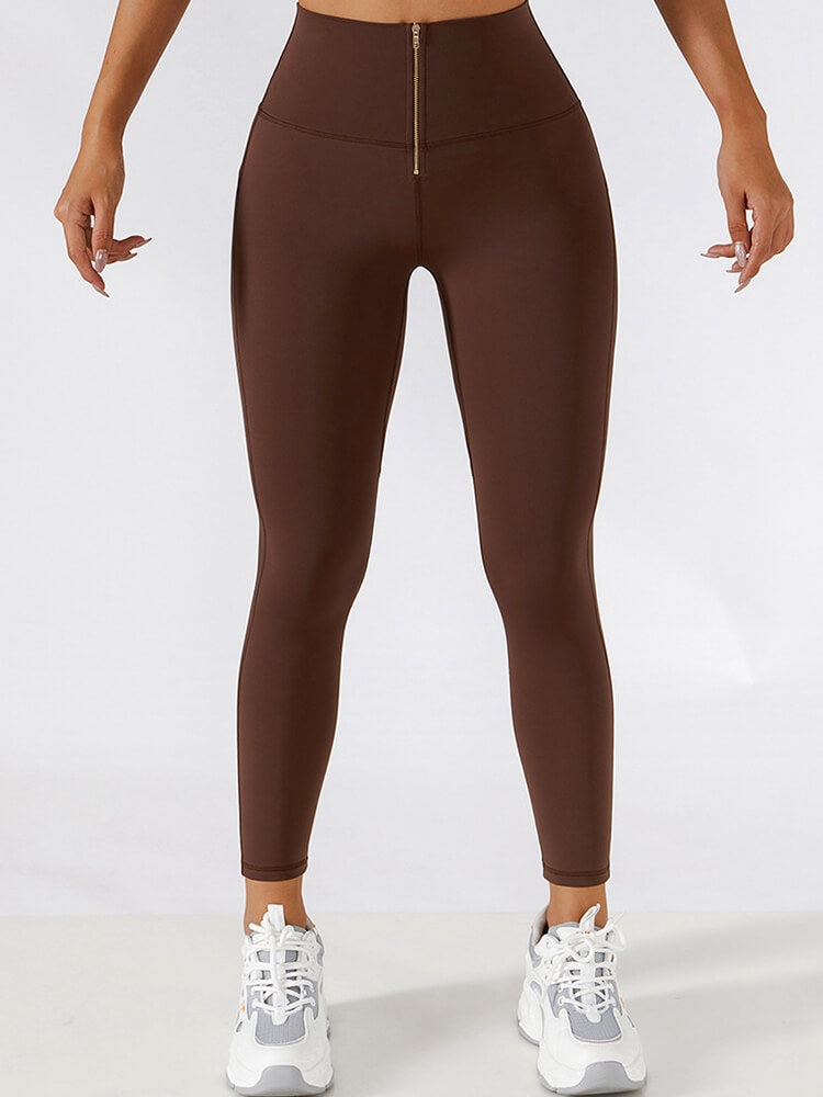 Empowered Zip Front High Waist Leggings