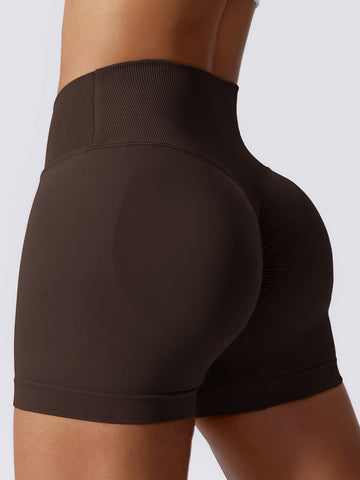 Live in Rib Crossover Waist Scrunch Short