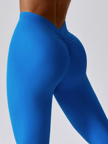 Nahtlose Leggings mit V-Ausschnitt hinten 