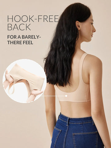 Wireless Racerback Lounge Bra Beige