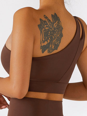 Empowered One Shoulder Sports Bra