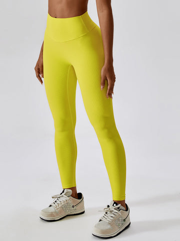 Gerippte Scrunch-Yoga-Leggings 