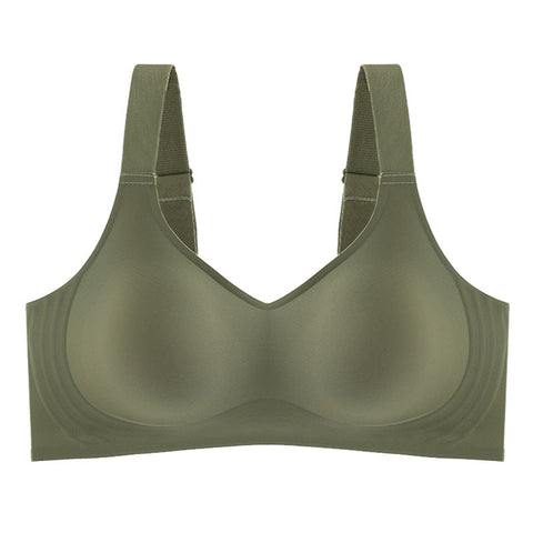 Seamless for Women Wireless Free Active V Neck Soft Full Coverage Comfort Bra