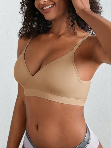 Plain Solid Wireless Bra