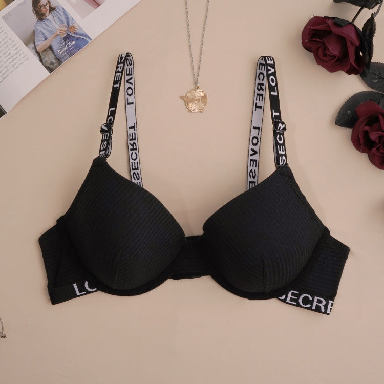 Letters Print Underwire Everyday Bra