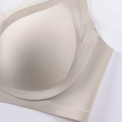 Cutout Mesh CrossOver Side-smoothing Wireless Bra