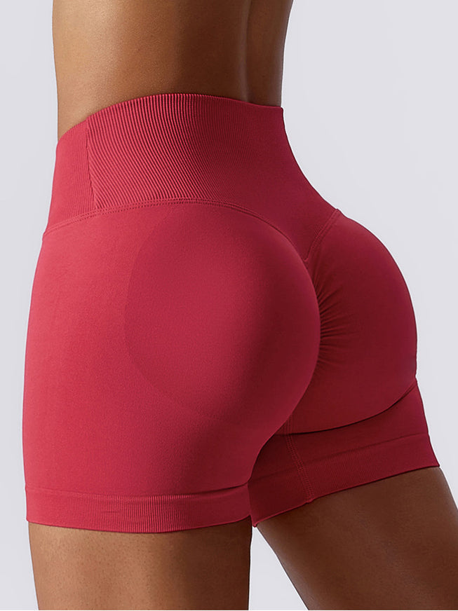 Live in Rib Crossover Waist Scrunch Short