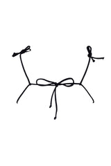Heart Strings Bow Tie Shoulder Bikini Top