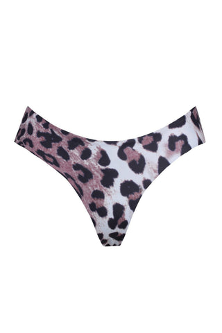 Bikinihose mit hohem Schnitt und Leopardenmuster