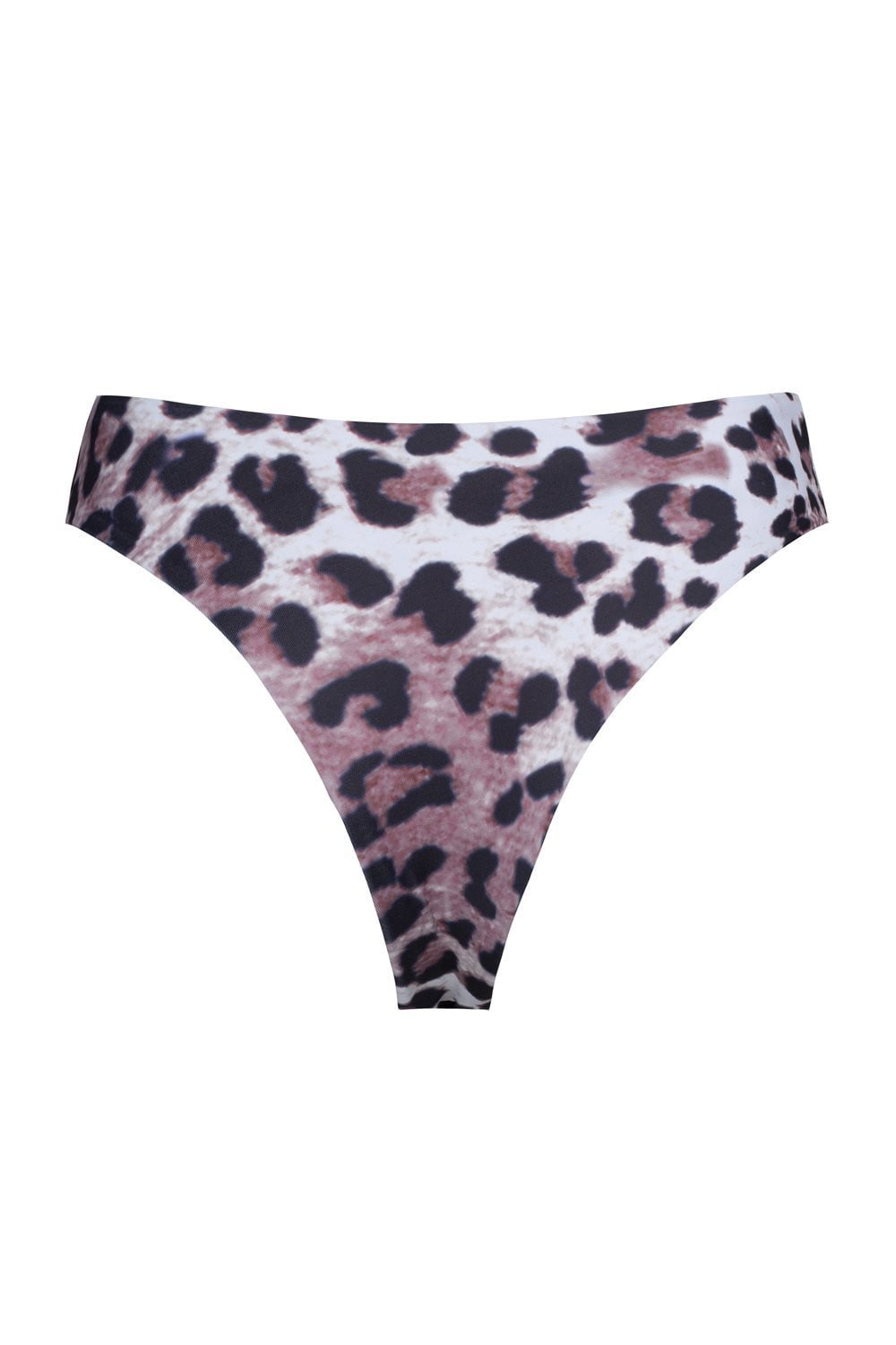 Braguita de bikini de corte alto con estampado de leopardo