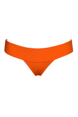 Orange Ribbed Bikini Bottoms