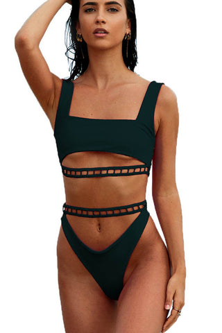 Black Cut Out Bikini Bottom