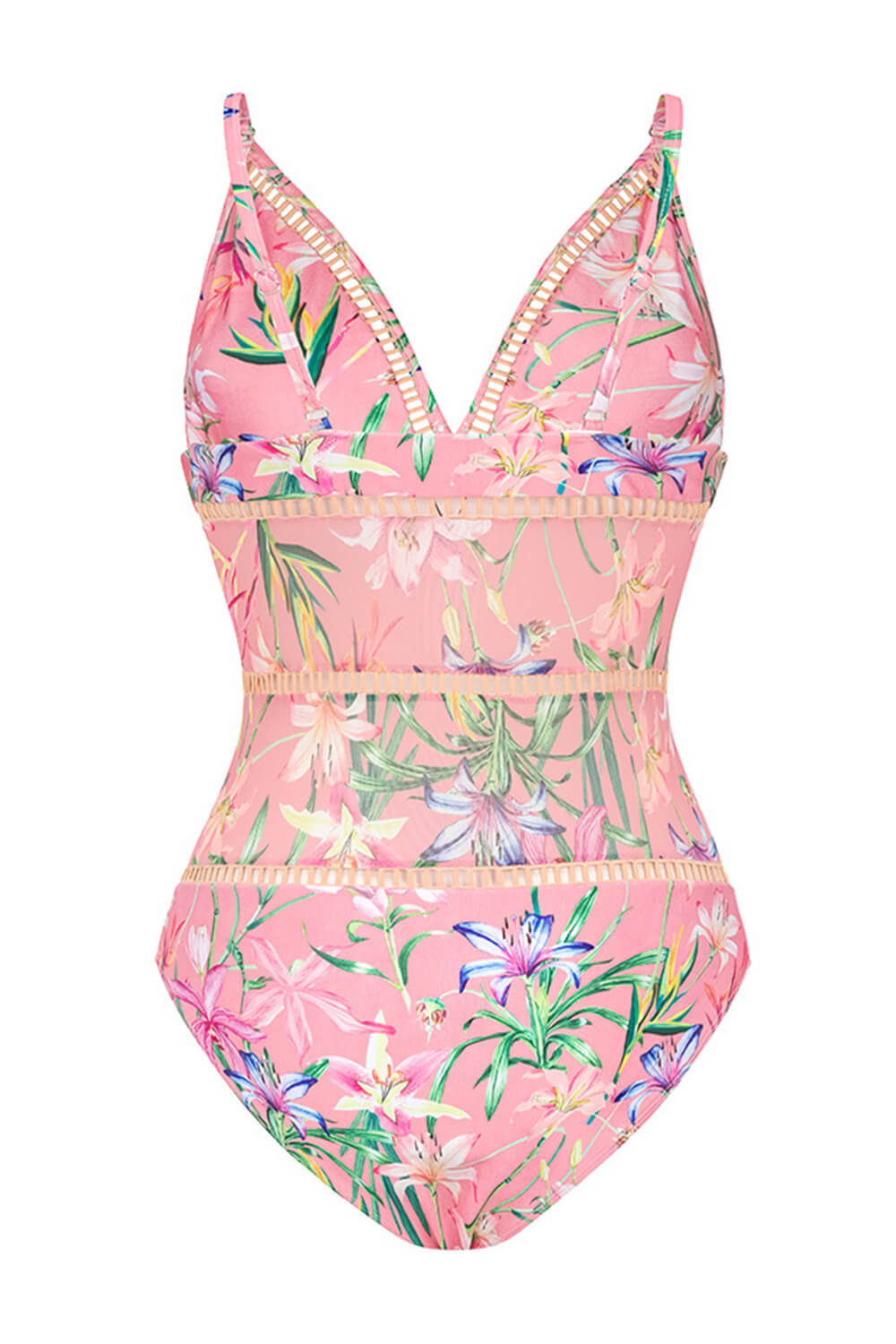 Ruffled Floral-Print  One Piece Swimsuit