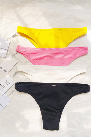 Gerippte Bikinihose in Pink